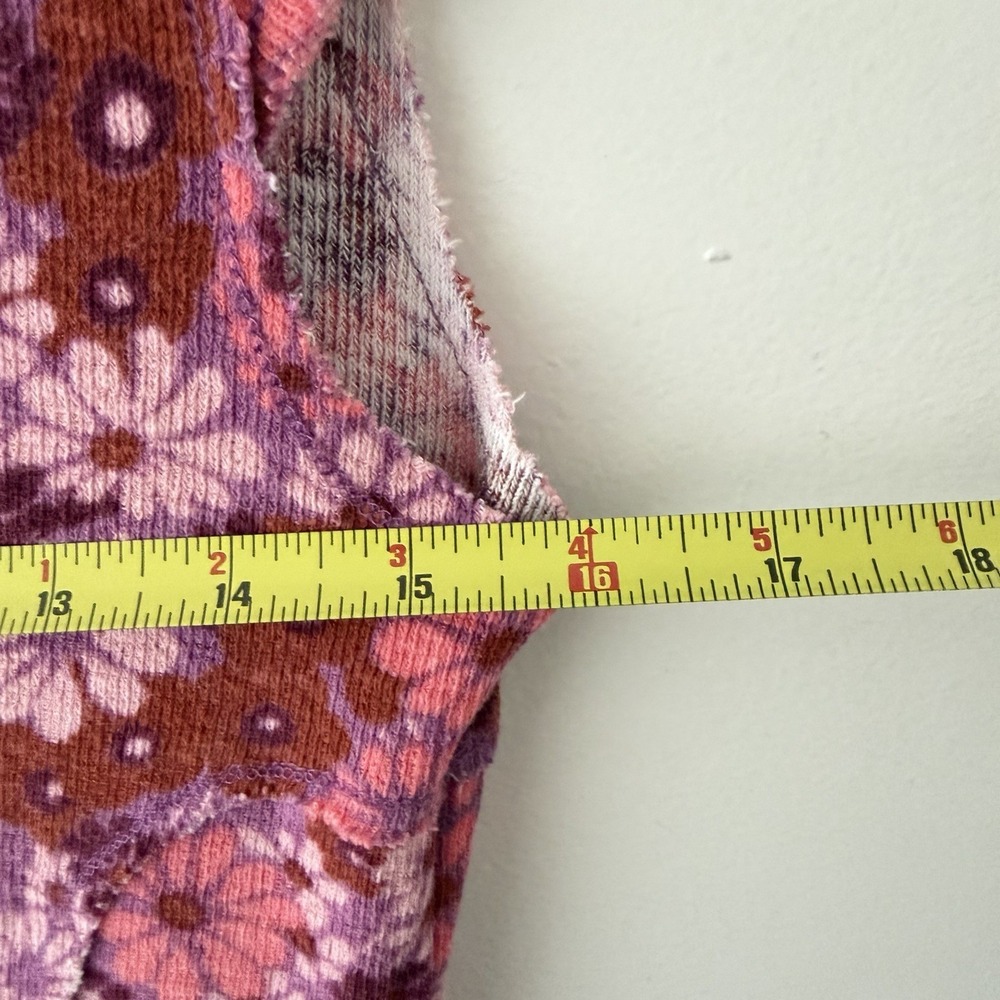 Urban Outfitters Mini Dress L Pink Purple Floral Psychedelic Cotton Fairy Grunge - Picture 7 of 8